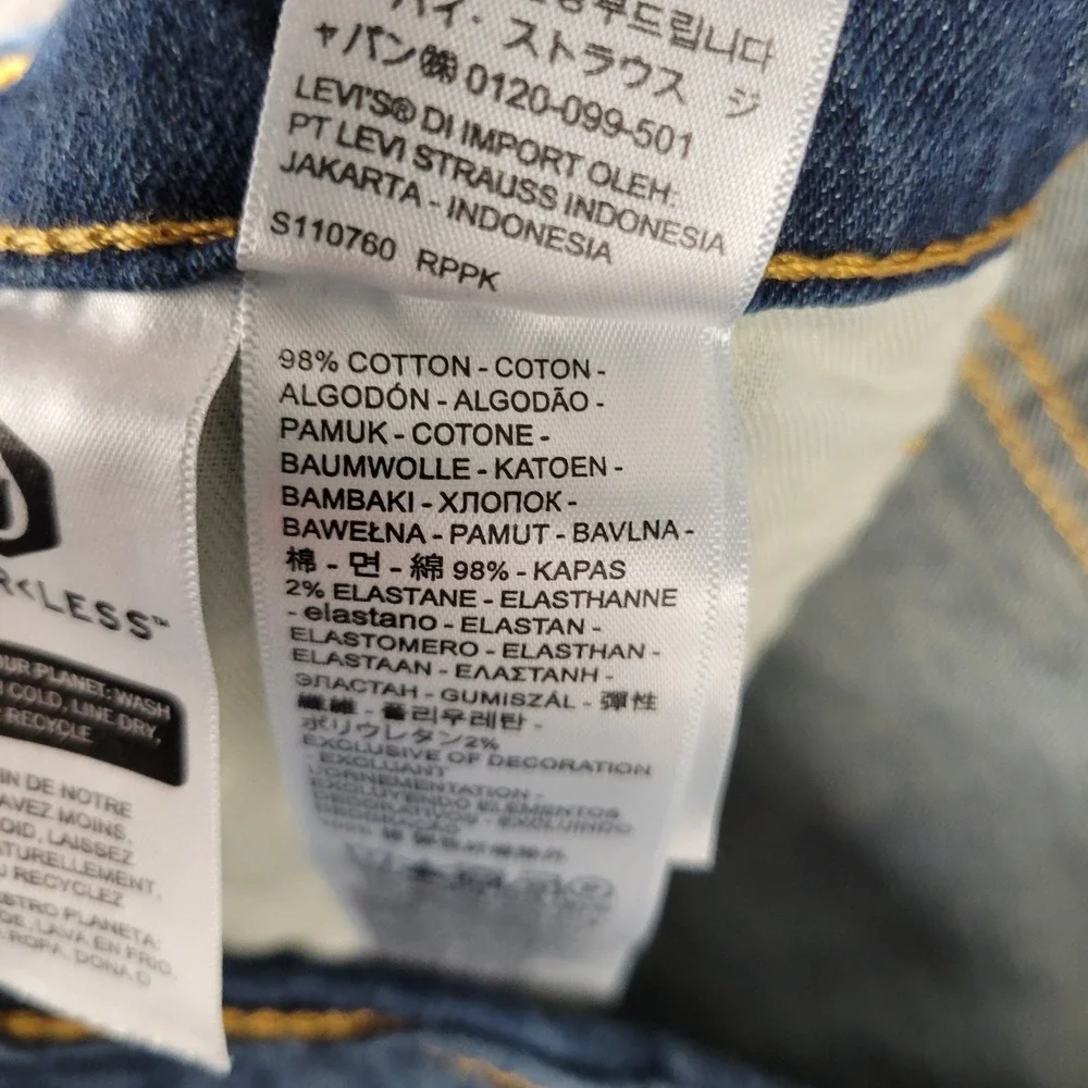 Levis 541 Jeans Mens 33x32 Blue Athletic Fit Tapered Dark Wash Stretch Denim
